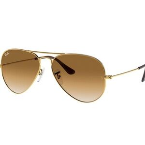 NWT Ray-Ban Gold Frame Aviator Sunglasses